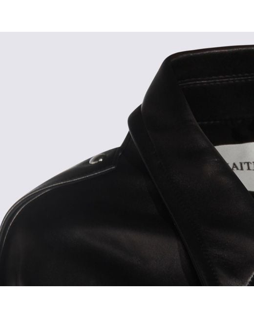 Khaite Black Leather Jacket