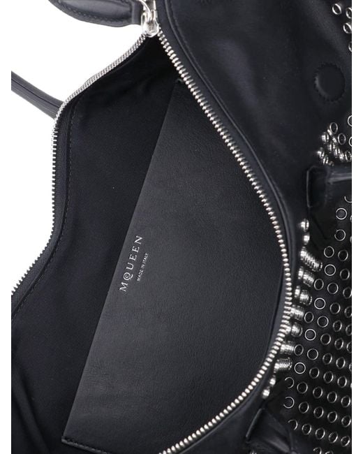 Alexander McQueen Black Manta Shoulder Bag