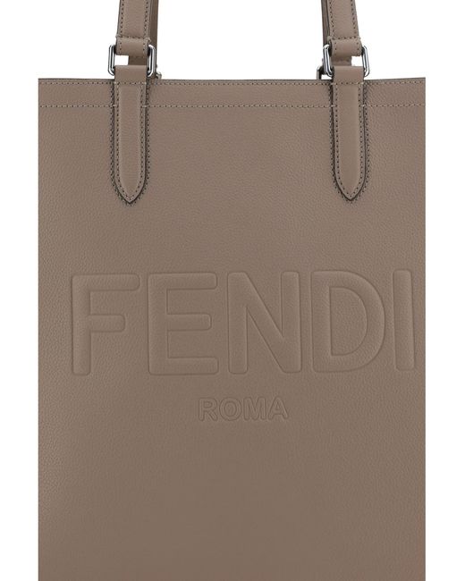 Fendi Gray Shopper Bag