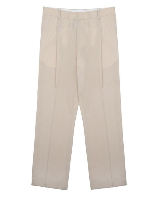 BE ABLE White Trousers Sandy Sabbia Wool for men