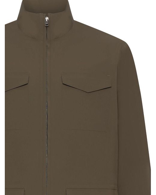Herno Green Lightweight, High-Necked Jacket for men