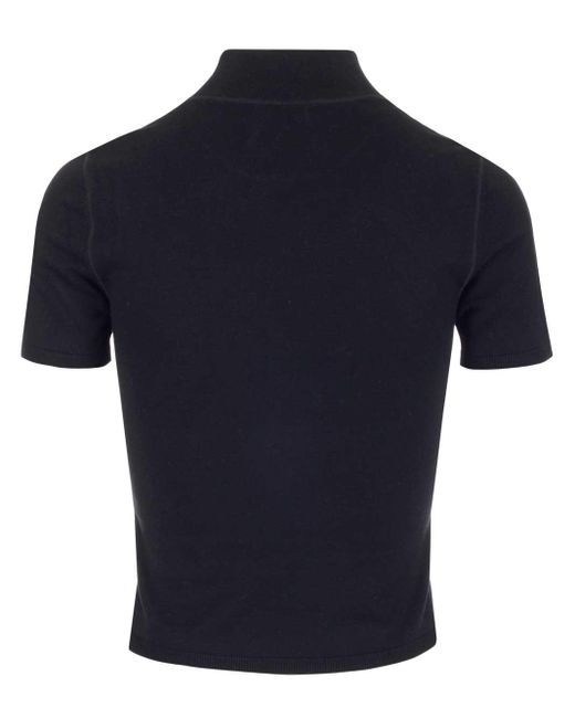 T By Alexander Wang Blue Viscose Fitted Top