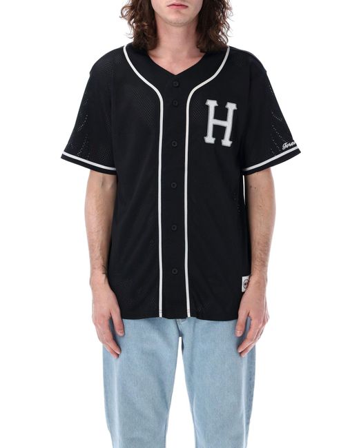 Huf Black Baseball Mesh Shirt for men