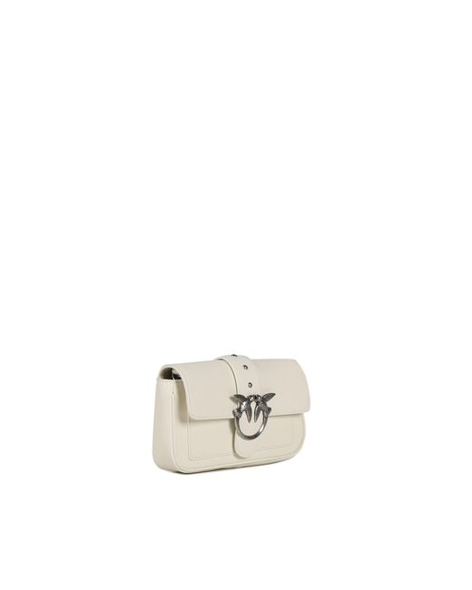 Pinko Love One Pocket Shoulder Bag in White Lyst