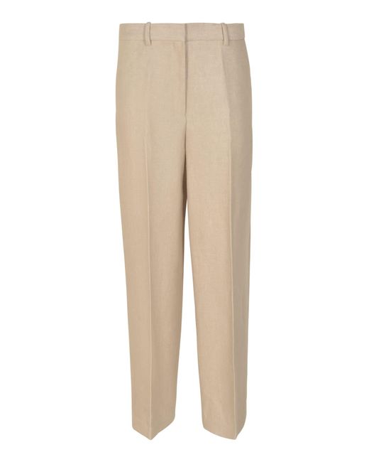 Theory Natural Concealed Straight Trousers