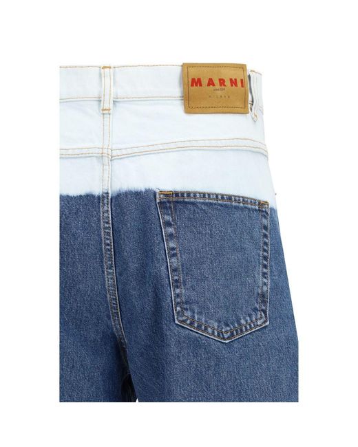 Marni Blue Cotton Straight for men
