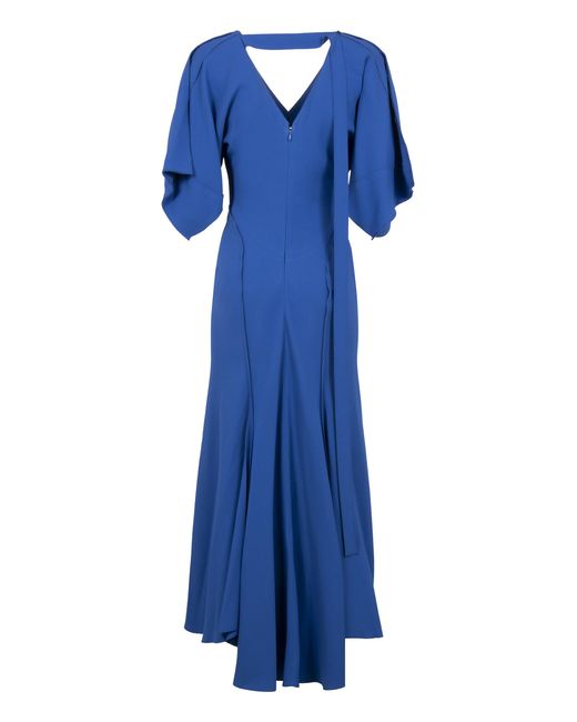 Victoria Beckham Blue Dress Cady Elastane