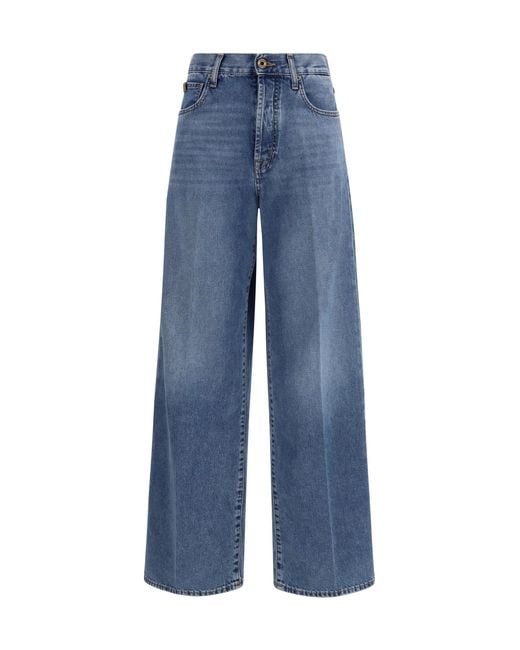 Jacob Cohen Blue Wide 5 Pocket Jeans Cotton