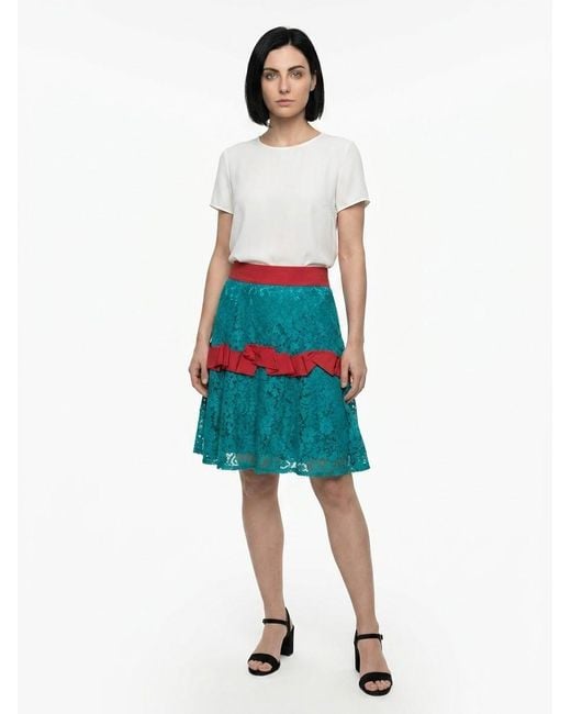 Dolce & Gabbana White Elastane Skirt