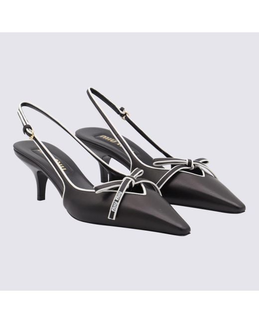 Miu Miu Metallic Leather Pumps