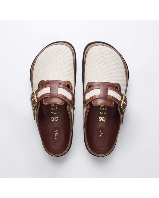 Birkenstock Brown Boston Bold Canvas 1774 (Regular) Sandal for men
