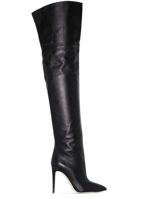 Paris Texas Black Leather Over-the-knee Boots | Lyst