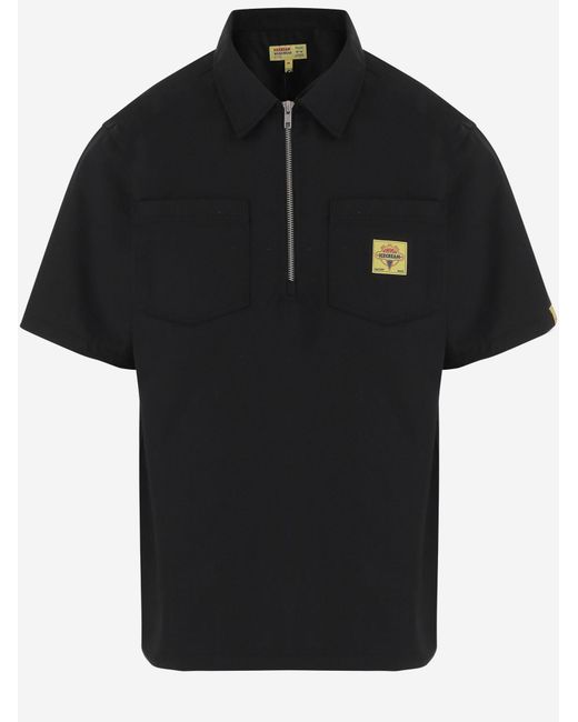 ICECREAM Black Shirt Cotton-Blend Polyester Polo for men