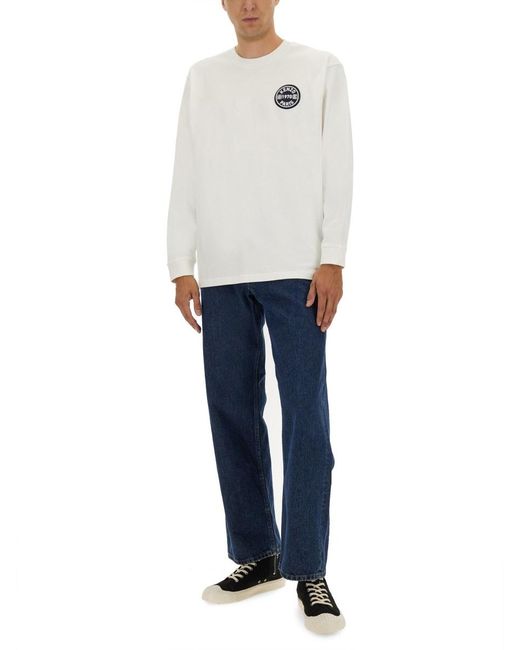 KENZO Gray Long-Sleeved T-Shirt Cotton T-Shirts for men
