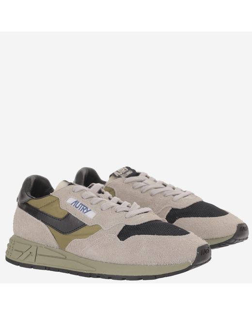 Autry Gray Sneakers Reelwind Leather Trainers for men