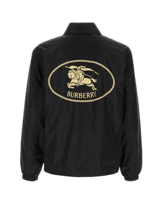 Burberry Black Knight Stamp Nylon Track Jacket