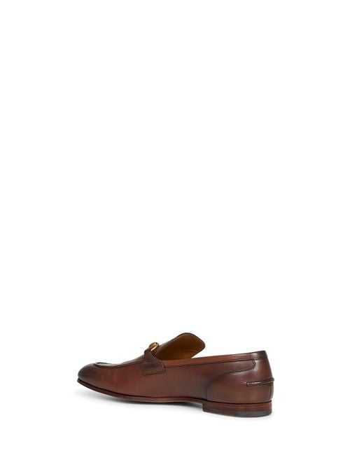 Gucci Brown Dark Leather Jordaan Loafers for men