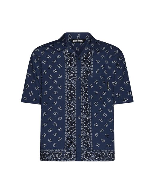 Palm Angels Blue Shirts for men