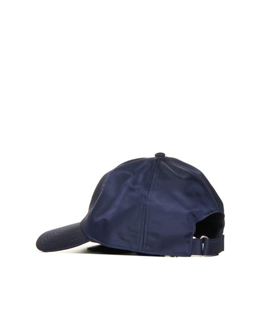 Moncler Blue Logo Nylon Baseball Cap