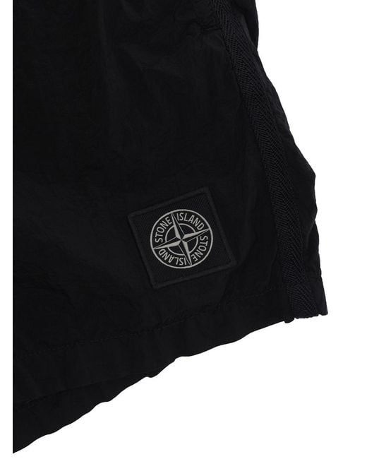 Stone Island Black Kids Shorts Polyamide for men