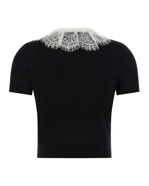 Self-Portrait Black Wool Blouse