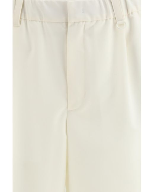 Laminar White Tailored Shorts Polyester; Wool Ovis Aries Bermuda for men