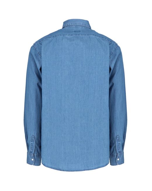 Aspesi Blue Denim Shirt for men