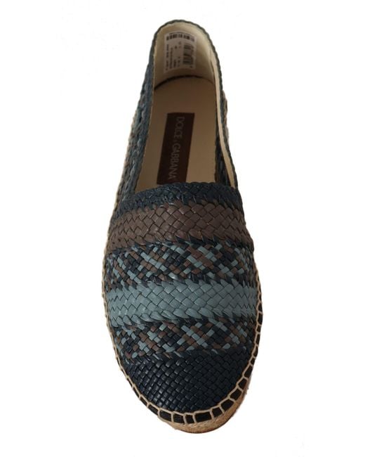 Dolce & Gabbana Multicolor Elegant Woven Leather Espadrilles for men
