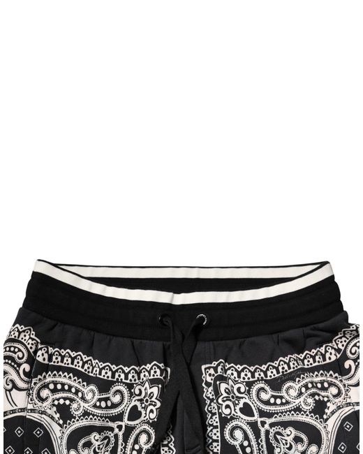 Dolce & Gabbana Black Cotton Bandana Jogger Sweatpants Pants And for men