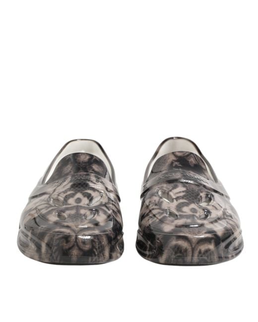 Dolce & Gabbana Gray Rubber Low Top Sneakers Shoes Tb+Tu for men