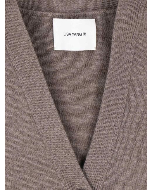 Lisa Yang Brown Cashmere Cardigan