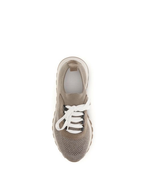 Brunello Cucinelli White Sneakers Upper: Cotton Trainers