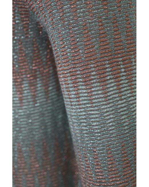 D.exterior Gray Patterned Viscose Trousers