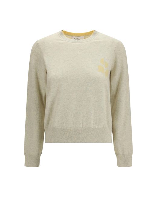 Isabel Marant White Sweater Lanta Light-Light/Light