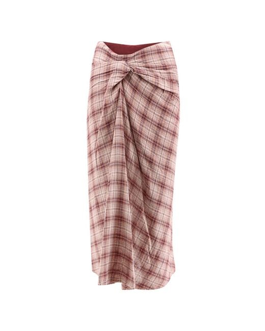 Isabel Marant Pink Marant Etoile Nicole Cotton Midi Skirt