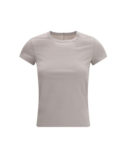 Rick Owens Gray Cotton Slim T-Shirt T-Shirts
