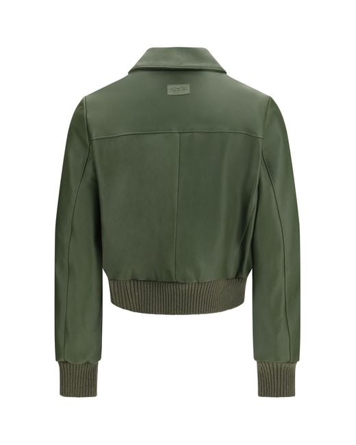 Valstar Green Cropped Nappa Ino Jacket Leather