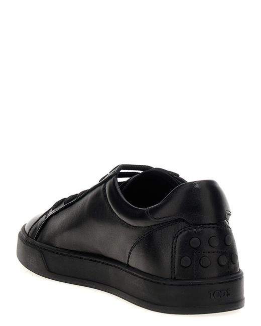 Tod's Black Leather Sneakers for men