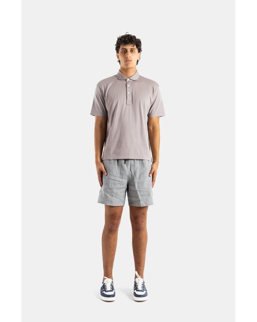 Handvaerk Multicolor Pima Cotton Short Sleeve Polo Shirt Stoneware T-Shirts And Polos for men