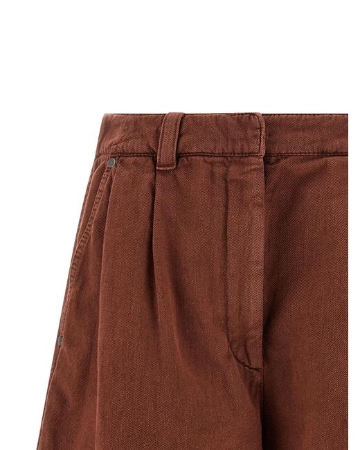 Brunello Cucinelli Brown Cotton Bermuda Shorts