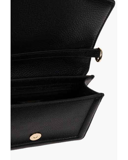 Versace Black Shoulder Bag With Baroque Buckle