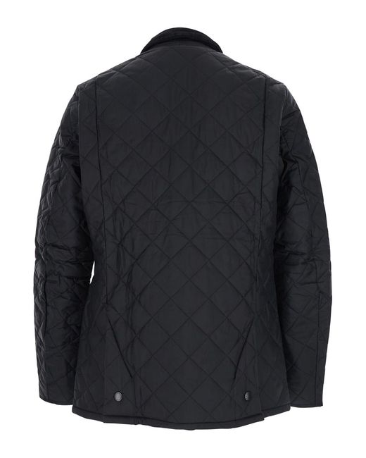 Barbour Black Jacket Heritage Liddesdale Tech Fabric Coat for men