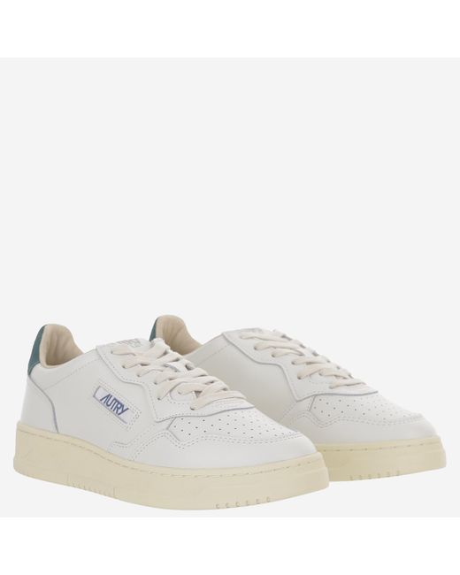 Autry White Sneakers Medalist Low Leather Trainers for men