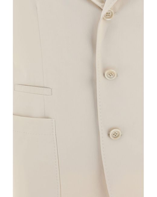 Brunello Cucinelli White Blazer Jacket for men