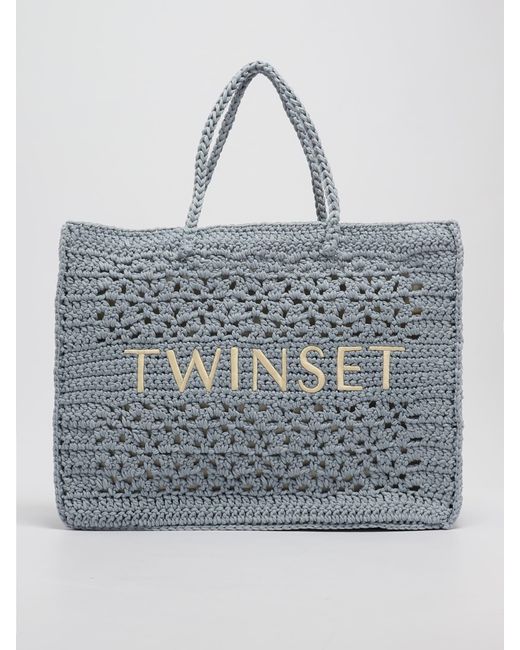 Twin Set Gray Poliester Tote