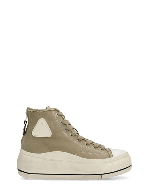 R13 Kurt Canvas High-top Sneakers in Natural | Lyst