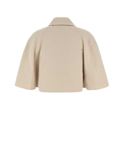 Max Mara Natural Wool Blend Oversized Coat