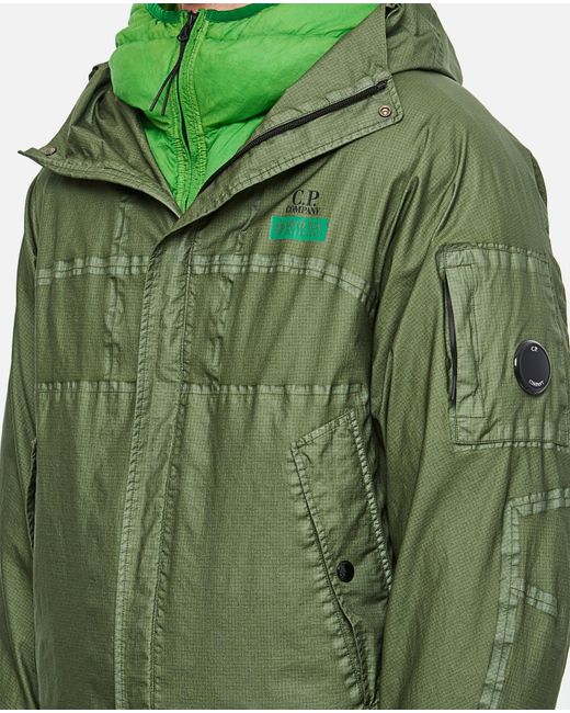 C P Company Green Gore G-type Hooded Jacket for men