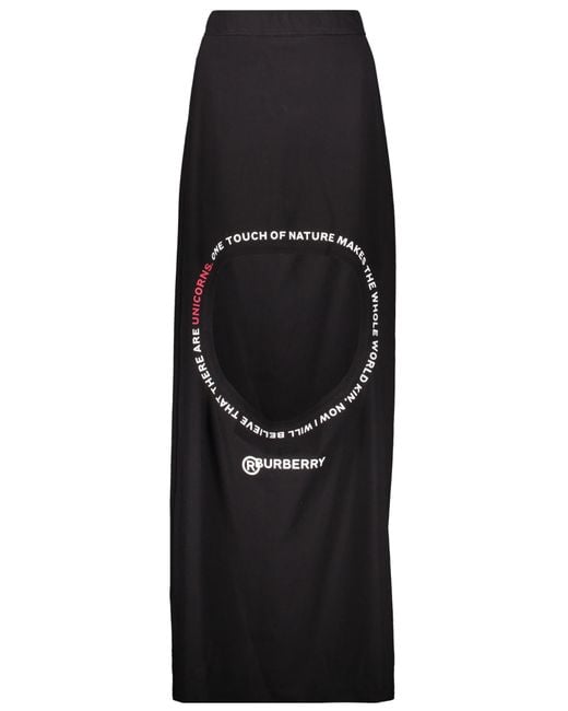 Burberry Black Long Skirt