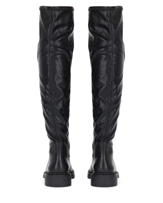 Ash Black Boot Maxim Calf Leather Polyurethane